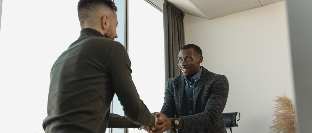 Picture of two men shaking hands