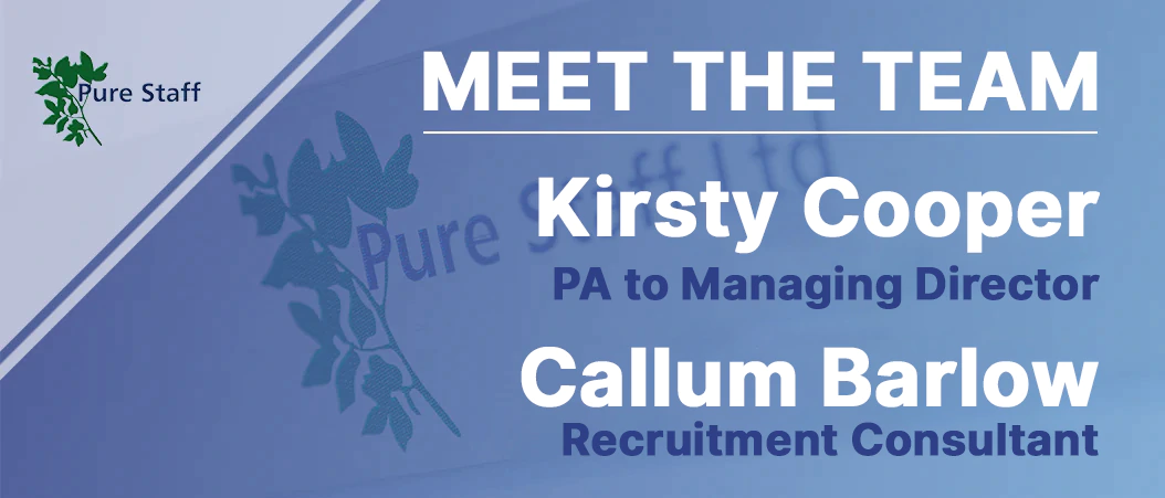 A meet the team banner image for Kirsty Cooper and Callum Barlow.