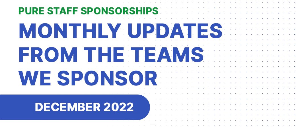 A banner image of the December 2022 monthly update on the sponsors.