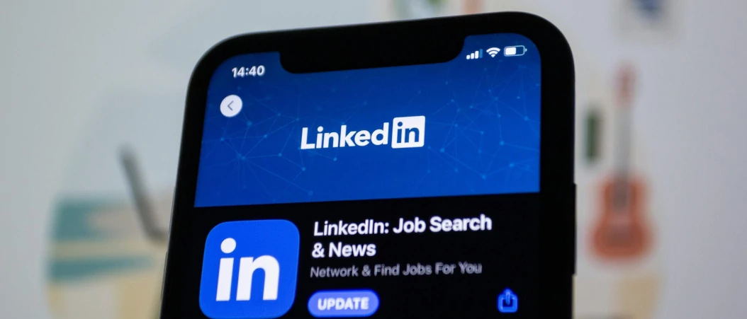 A banner image of the LinkedIn mobile app.