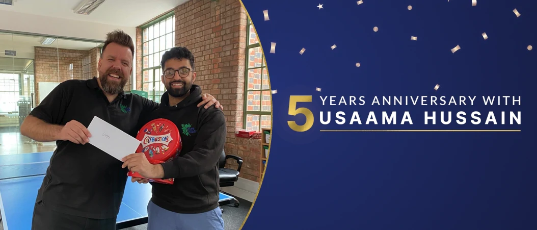 5 Years Work Anniversary with Usaama Hussain.